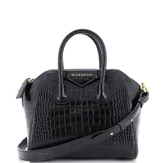 Givenchy Antigona Bag Crocodile Embossed Leather Mini