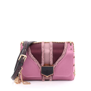Jimmy Choo Lockett Chain Shoulder Bag Satin Petite Pink 2089501