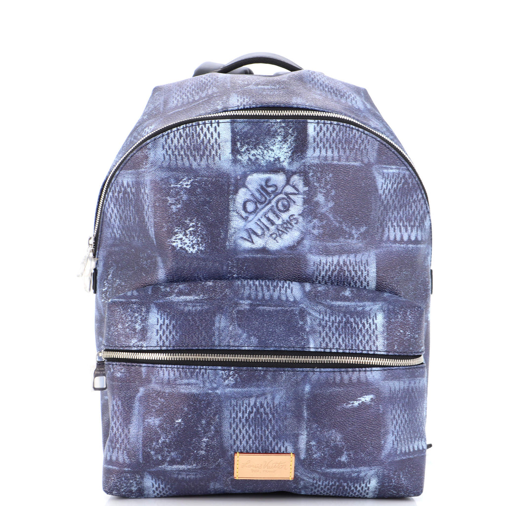 Louis Vuitton Navy Leather Discovery backpack bag Louis Vuitton