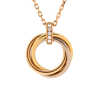 Cartier Trinity Pendant Necklace 18K Tricolor Gold and Diamonds
