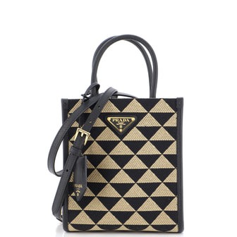 Prada Symbole Shopper Tote Jacquard Mini