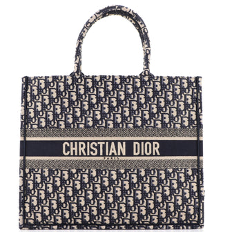 Christian Dior Book Tote Oblique Canvas Large