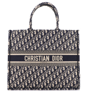 Christian Dior Book Tote Oblique Canvas Large