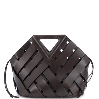 Bottega Veneta Point Shoulder Bag Woven Leather Medium