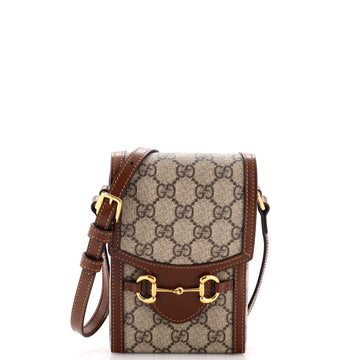 Gucci Horsebit 1955 Crossbody Bag GG Coated Canvas Mini