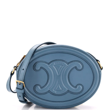 Celine Triomphe Oval Crossbody Bag Leather