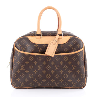Louis Vuitton Deauville Handbag Monogram Canvas Brown 2091904