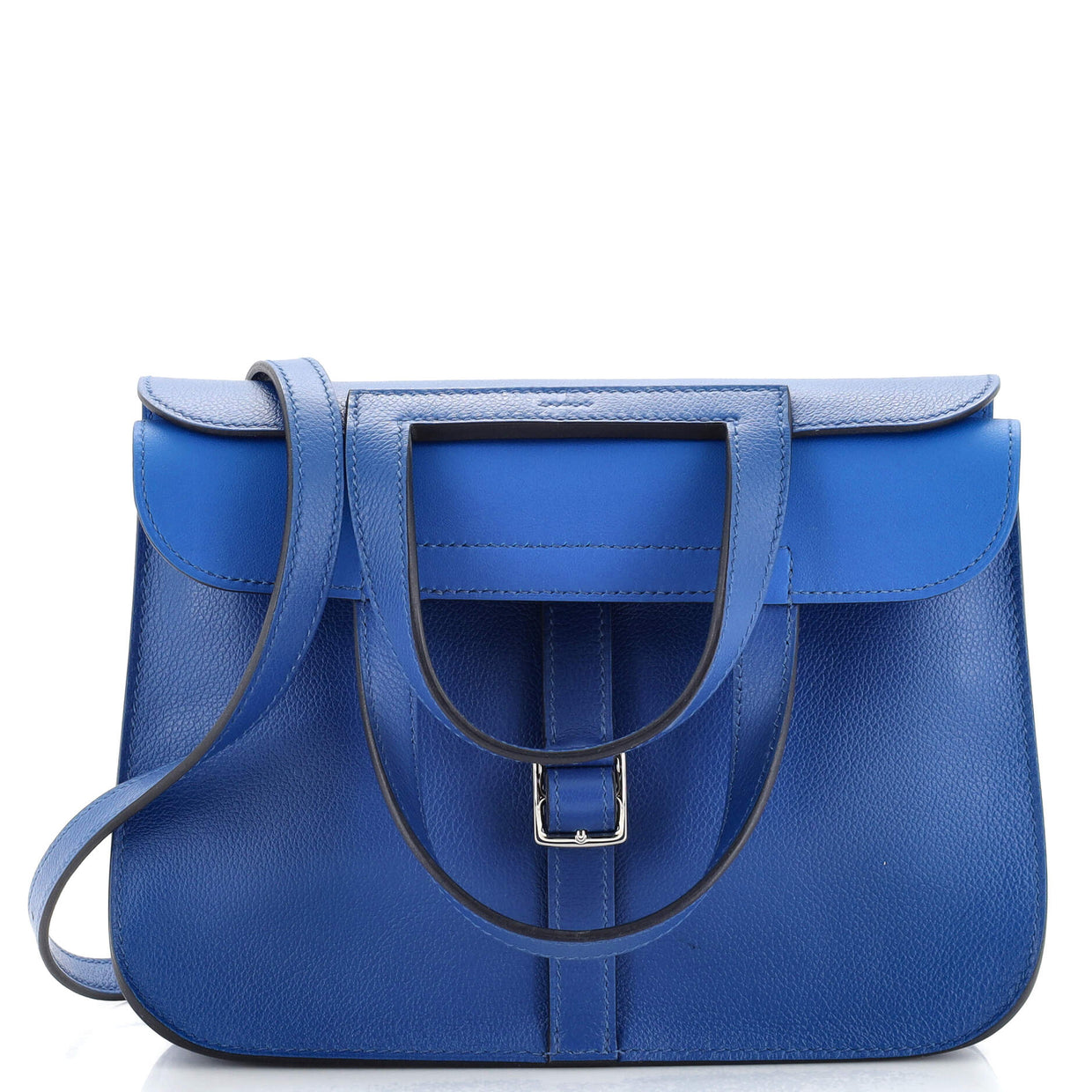 Hermes Halzan Bag Clemence 25 Blue 2091995