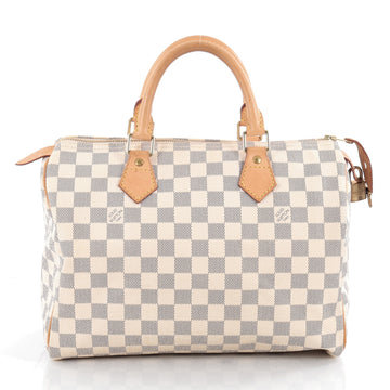 Louis Vuitton Speedy Handbag Damier 30 White 2092001
