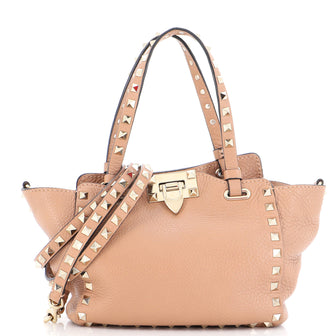 Valentino Garavani Rockstud Tote Pebbled Leather Mini