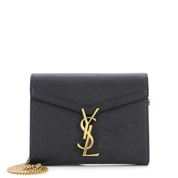 Saint Laurent Cassandra Chain Wallet Leather Mini