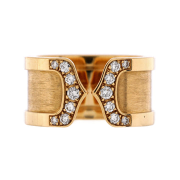 Cartier C de Cartier Ring 18K Yellow Gold with Diamonds 10mm