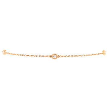 Tiffany & Co. Elsa Peretti Diamonds by the Yard 3 Stone Bracelet 18K Rose Gold with Diamonds