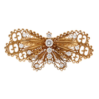 Gucci Le Marche Des Merveilles Butterfly Ring 18K Yellow Gold with Diamonds