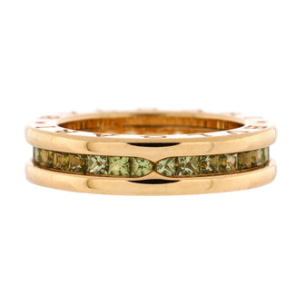 Bvlgari B.Zero1 One Band Ring 18K Yellow Gold and Peridots