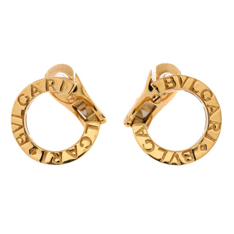 Bvlgari B.Zero1 Hoop Clip On Earrings 18K Yellow Gold