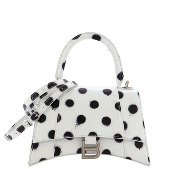 Balenciaga Hourglass Top Handle Bag Printed Leather Small