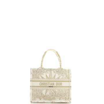 Christian Dior Book Tote Embroidered Canvas Small