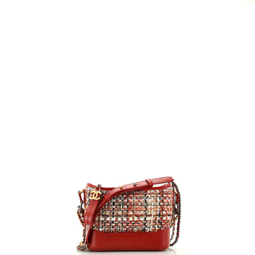 Chanel Gabrielle Hobo Quilted Tweed and Calfskin Small