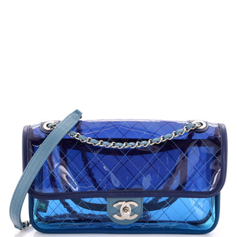 Coco Splash Flap Bag Quilted PVC With Lambskin Medium