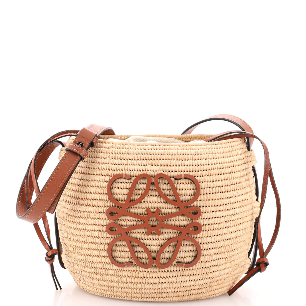 Loewe x Paula Ibiza Beehive Basket Bag Woven Raffia Small Neutral