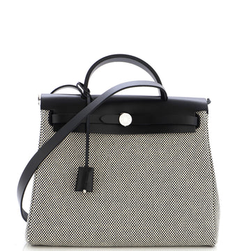Hermes Herbag Zip Criss Viking Toile and Leather 31