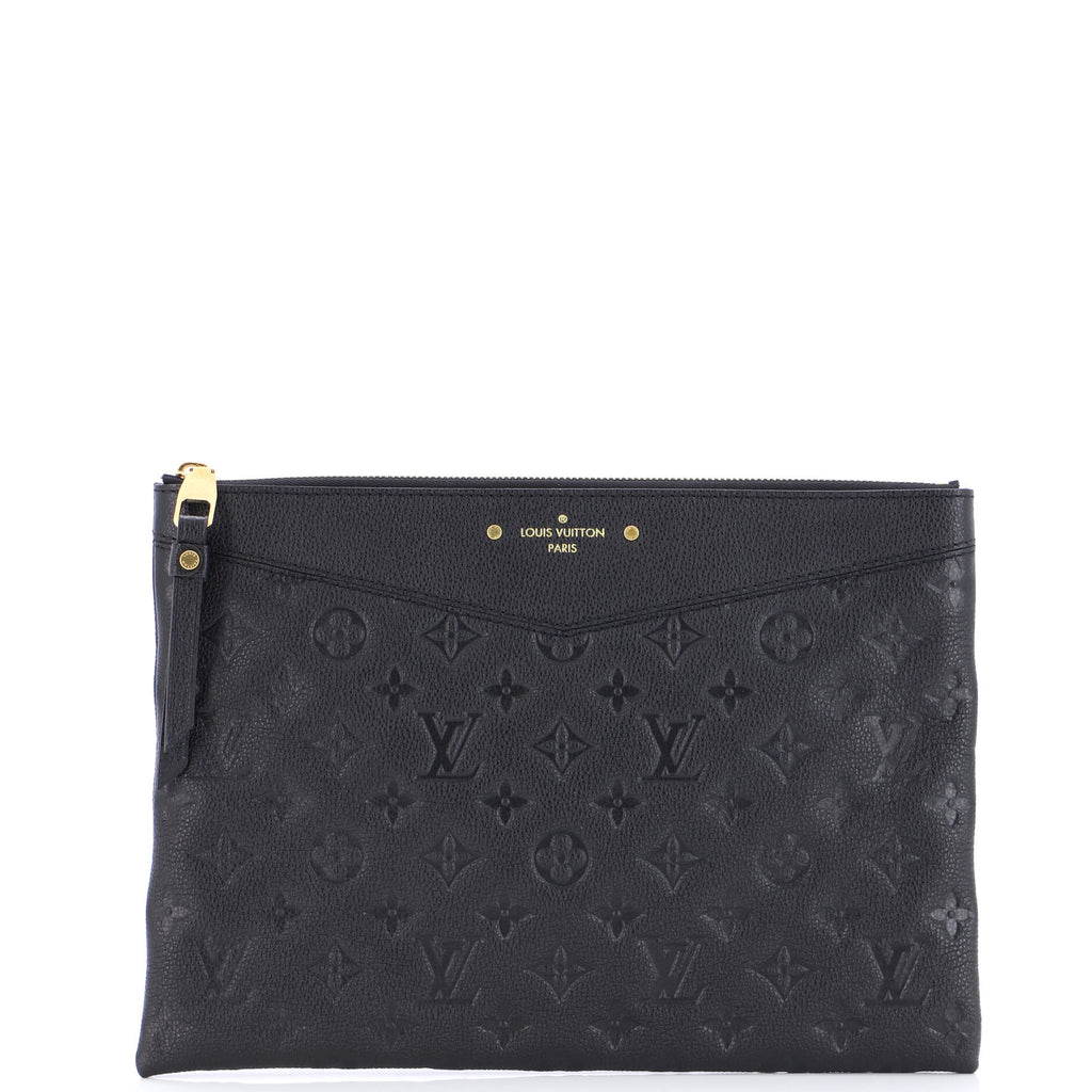 Louis Vuitton Daily Pouch Monogram Empreinte Leather Black 2094531