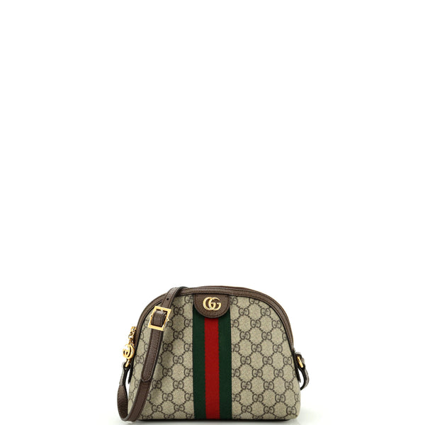 Gucci Ophidia Dome Shoulder Bag GG Coated Canvas Small Brown 2094561