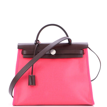 Hermes Herbag Zip Leather and Toile 31