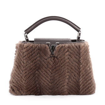 Louis Vuitton Capucines Handbag Fur BB Brown 2094901