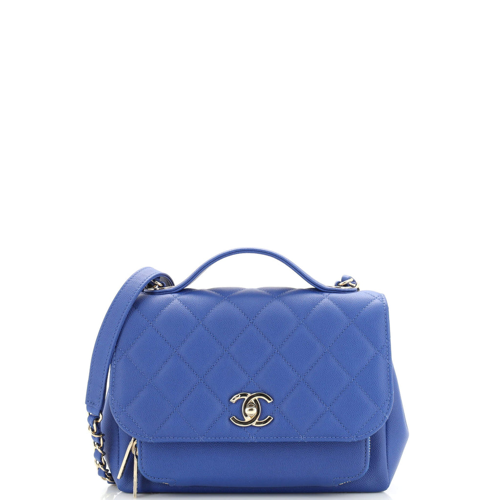 CHANEL Caviar Quilted Medium Business Affinity Flap Dark Blue