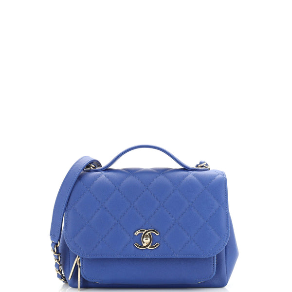 Chanel Light Blue Caviar Leather Small Business Affinity Flap
