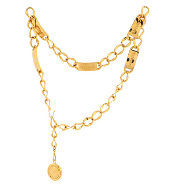 Chanel Vintage Medallion Logo Chain Belt Metal