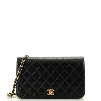 Chanel Vintage Full Flap Bag Quilted Lambskin Medium