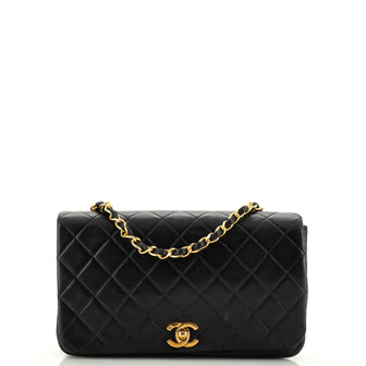 Chanel Vintage Full Flap Bag Quilted Lambskin Medium