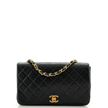 Chanel Vintage Full Flap Bag Quilted Lambskin Medium