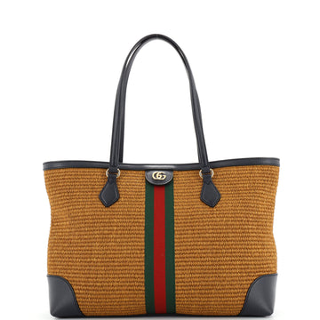 Gucci Ophidia Shopping Tote Straw Medium