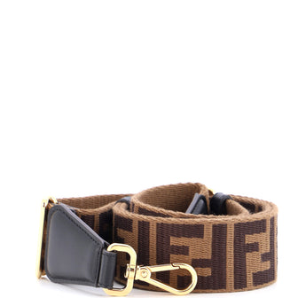 Fendi Strap You Shoulder Strap Zucca Canvas with Leather