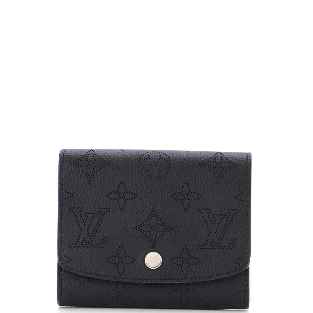 Louis Vuitton Compact Iris Wallet NM Mahina Leather Black 2095601