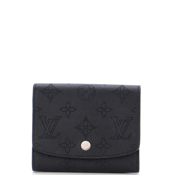 Louis Vuitton Compact Iris Wallet NM Mahina Leather Black 200019186