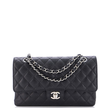 Chanel Classic Double Flap Bag Quilted Caviar Medium