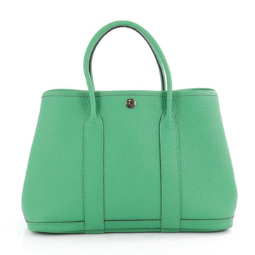 Hermes Garden Party Tote Leather 30 Green 2095801
