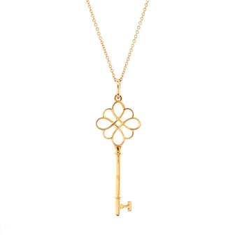 Tiffany & Co. Knot Key Pendant Necklace 18K Rose Gold
