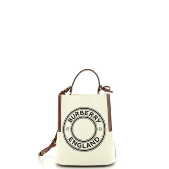 Burberry Peggy Logo Bucket Bag Canvas Small