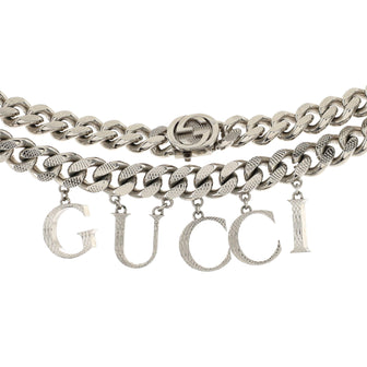 Gucci Logo Chain Choker Necklace Metal
