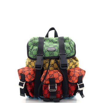 Gucci Three Pocket Backpack Multicolor GG Canvas Medium