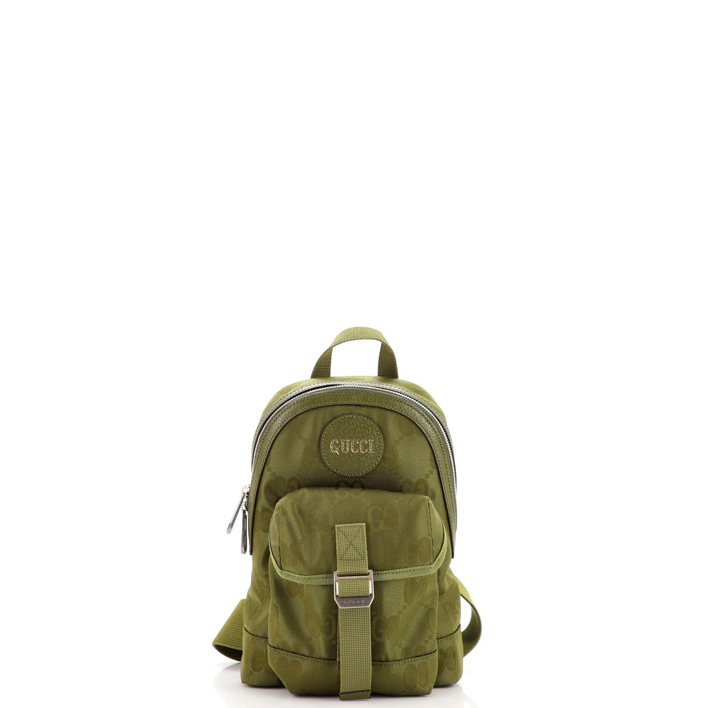 gucci mini backpack mens Gucci Off The Grid Single Pocket Backpack GG Econyl Mini Green 2096207