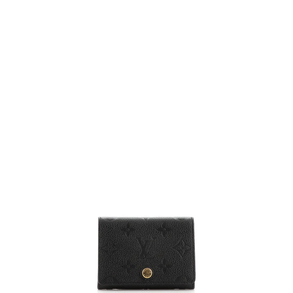 Louis Vuitton Business Card Holder Monogram Empreinte Leather Black 2096231