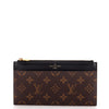 LOUIS VUITTON Monogram Slim Purse Black 1258909