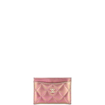 Chanel Classic Card Holder Quilted Iridescent Lambskin